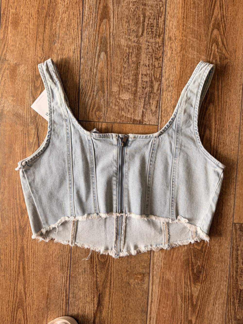 Forever 21 Light Blue Denim Cropped Tank - Picture 3 of 3